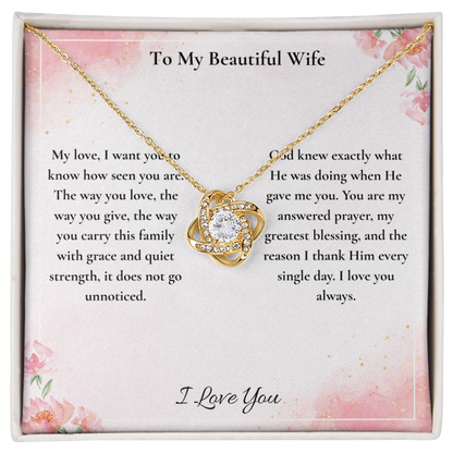 To My Beautiful Wife — You Are My Answered Prayer | Faith-Based Message Card ⭐