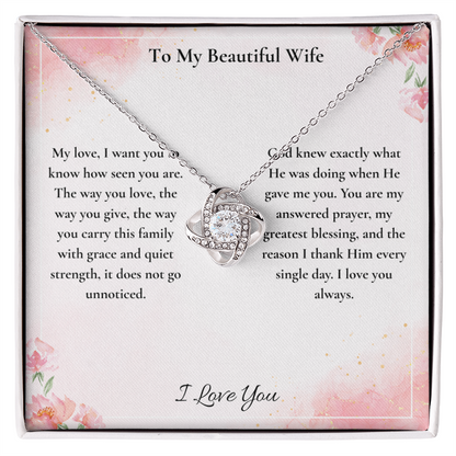 To My Beautiful Wife — You Are My Answered Prayer | Faith-Based Message Card ⭐