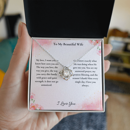 To My Beautiful Wife — You Are My Answered Prayer | Faith-Based Message Card ⭐