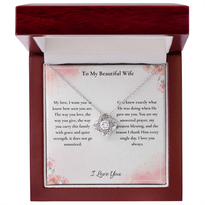 To My Beautiful Wife — You Are My Answered Prayer | Faith-Based Message Card ⭐