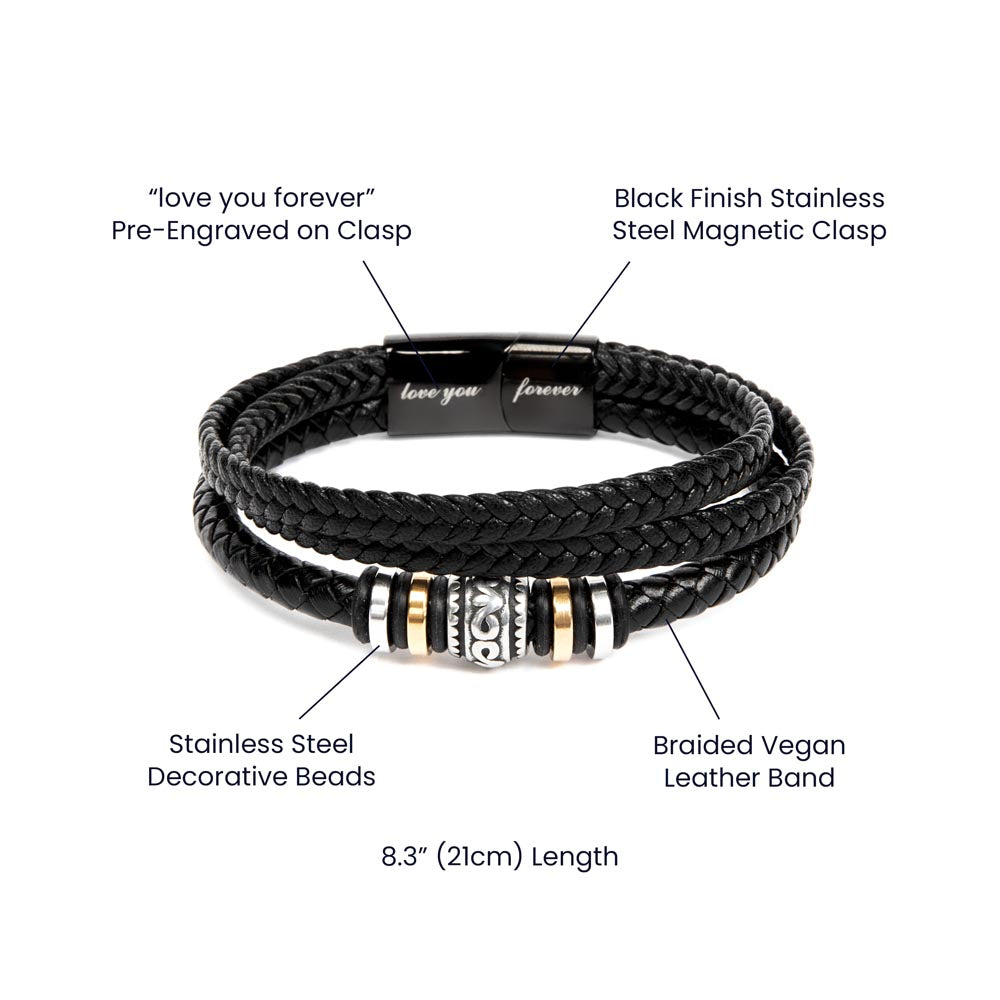 To My Handsome Husband — I Would Choose You Again In Every Lifetime | Faith Bracelet Card ⭐