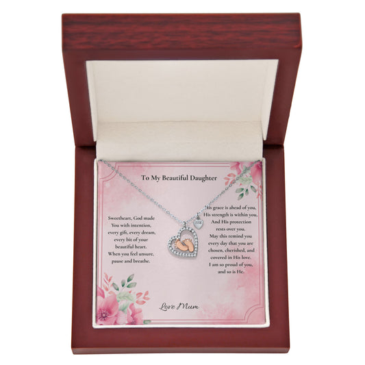 Necklace With Message Card Gift For Daughter | Sweetheart,Good Made You With Intention